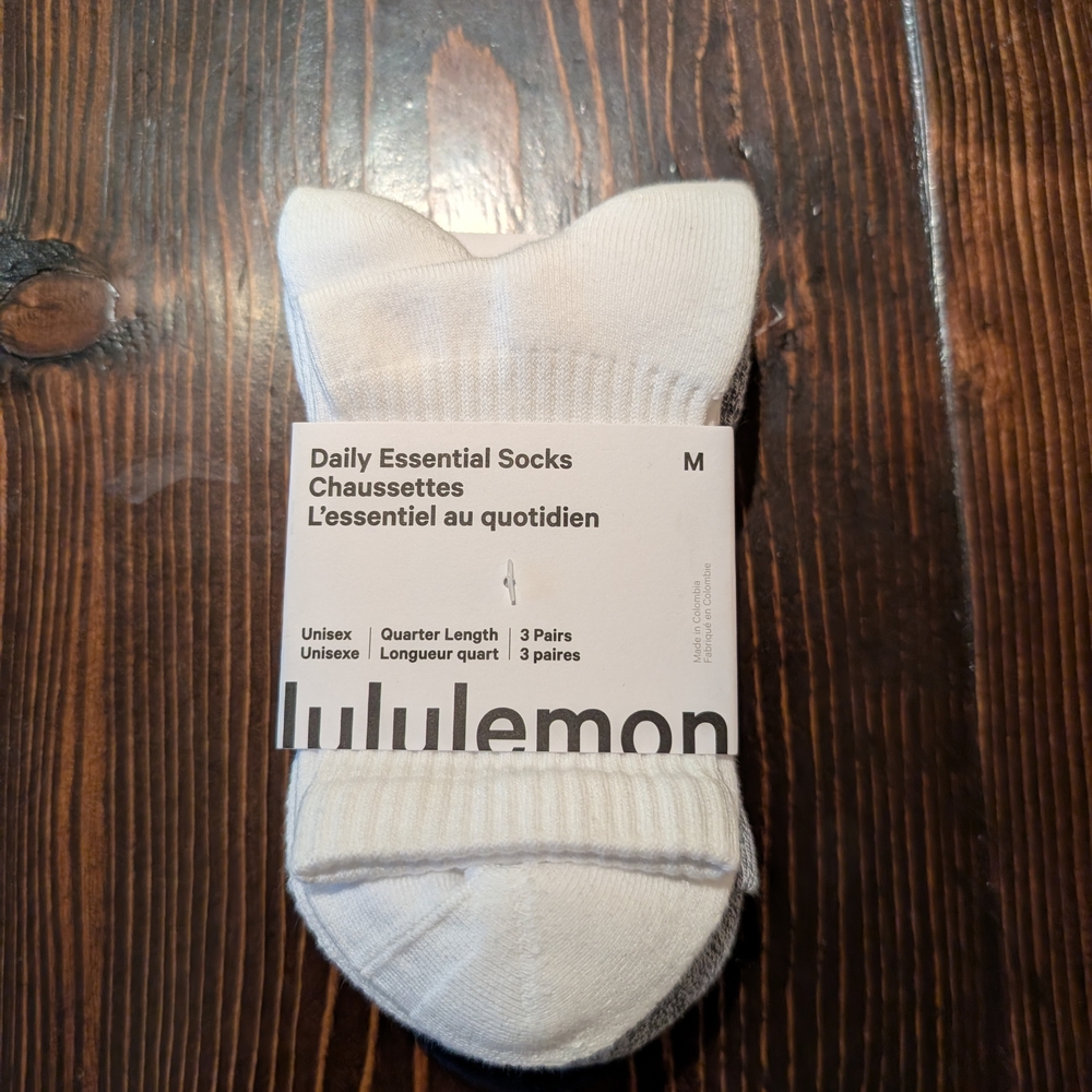 lululemon athletica White Daily Essential Socks